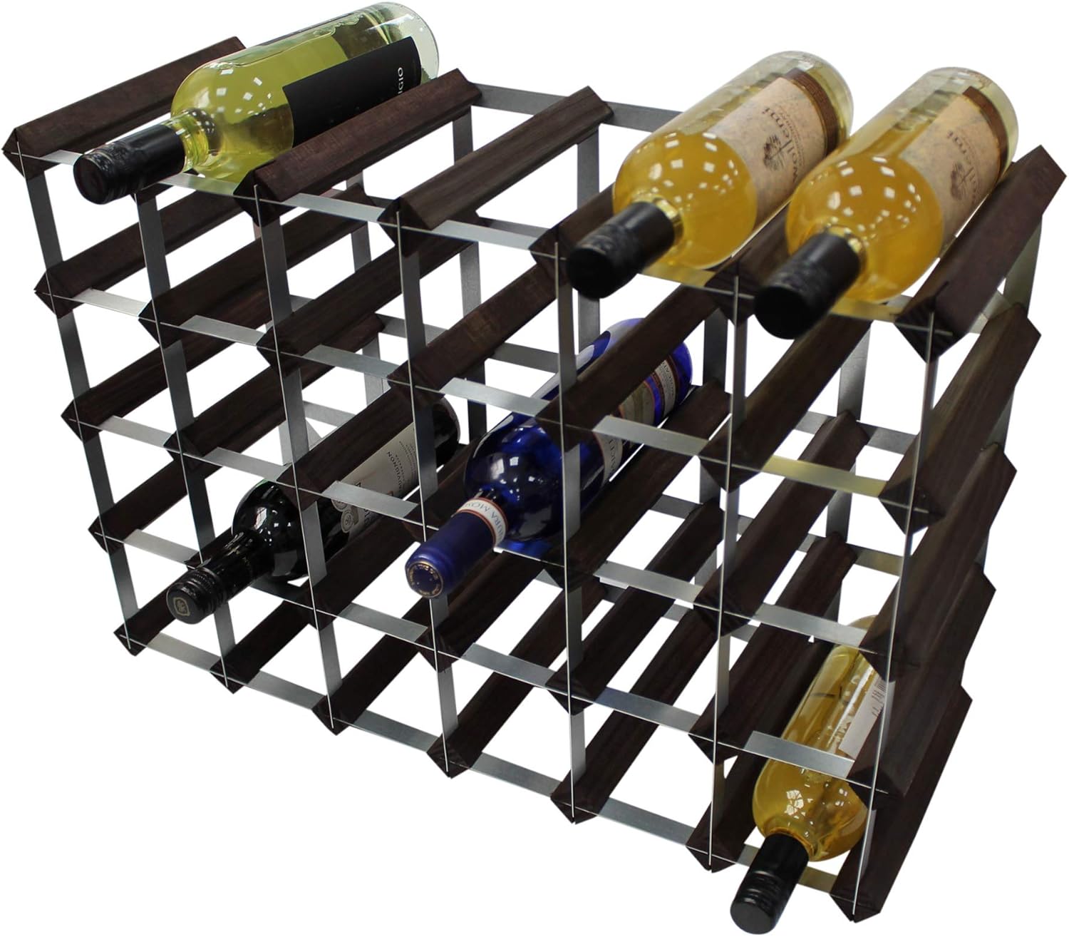 RTA 42 Bottle Traditional Wine Rack - Self Assembly - Wine Rack Self Assembly Wine Rack Natural Pine Fsc