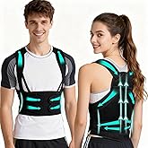 Realtop Upgraded Back Brace,Posture Corrector,Lumbar Support with Shoulder Support,Adjustable Full Back Straightener for Upper &amp; Lower Back Pain Relief, Hunchback, Scoliosis &amp; Spine Alignment (S)