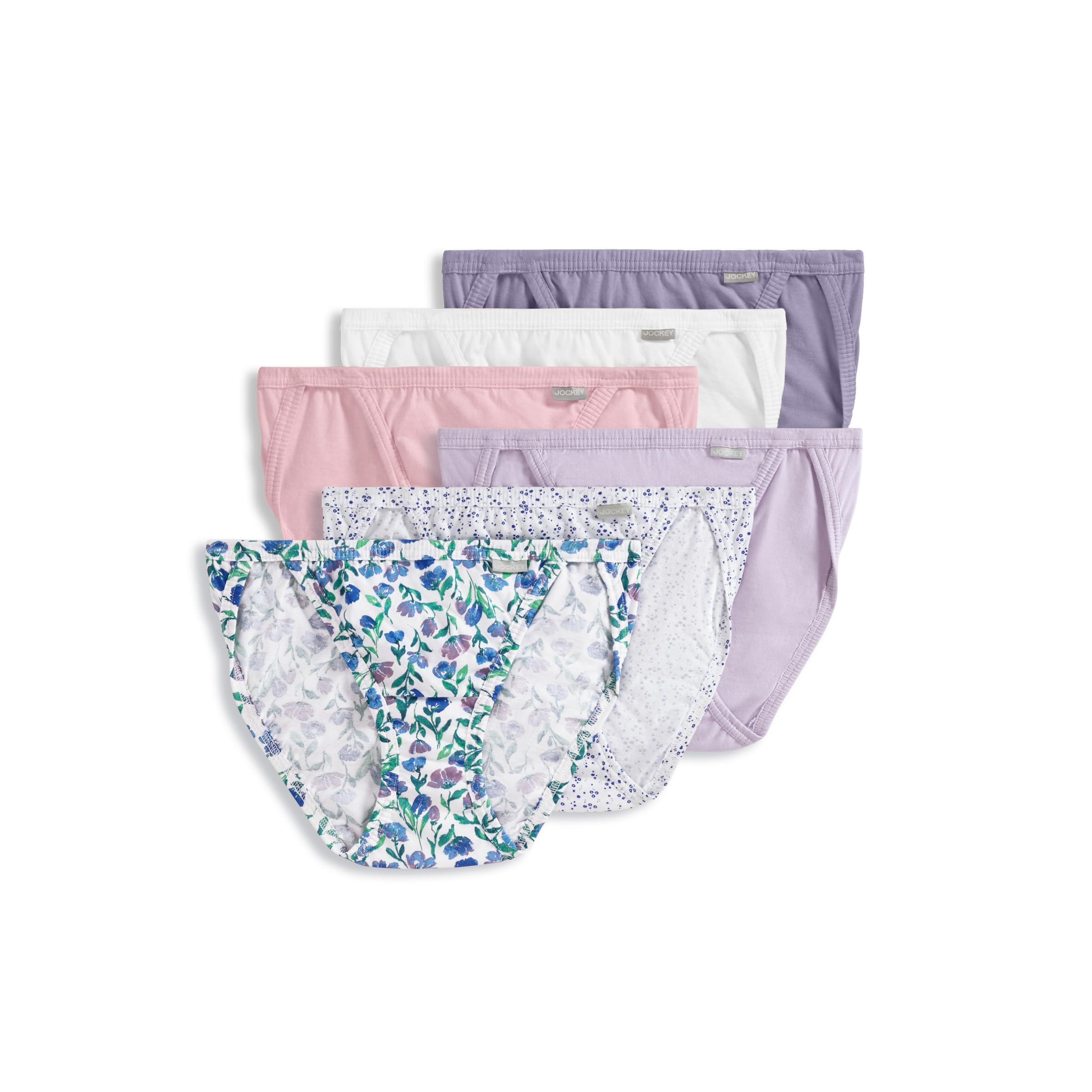 Jockey Women's Underwear Elance String Bikini - 6 Pack, Blush Field, 7 Image