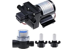 LEVANLIGHTING 12V Water Pump 42-Series 12V 3.0GPM 55PSI Diaphragm Pump Compatible with RVs, Ships, Yachts, and Boats - Self-P