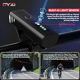 DYZI Bike Light Set USB Rechargeable Front & Back 4 Modes Daylight Sensor view 2