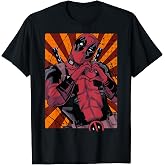 Marvel Deadpool Heart Hands Portrait T-Shirt Small