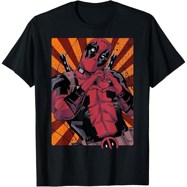 Amazon.com: Marvel Deadpool Two-Toned Portrait Graphic T-Shirt T