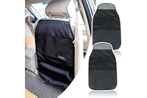 2-Pack Car Seat Protector Large Kick Mat Durable Water Resistant Auto Seat Back Covers,with Pockets Protection Against Dust M