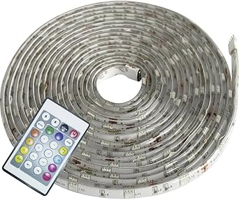 Muller Licht Led Lichtband 5 Meter Selbstklebend 150 Leds Rgb Digital Mit Fernbedienung 17 Watt Inkl Netzteil 230 Volt Trennbar Alle 10cm Amazon De Beleuchtung