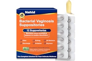 Nahid Bacterial Vaginosis Symptom Suppositories (12 Inserts) | Targeting Discharge, Odor, Itching, and Irritation Symptoms of Bacterial Vaginosis | Microbiota Balance | 1 Pack