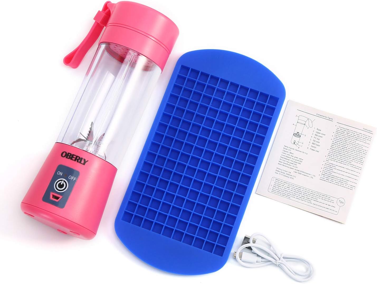 Portable Blender, OBERLY Smoothie Juicer Cup Six Blades in 3D, 13oz