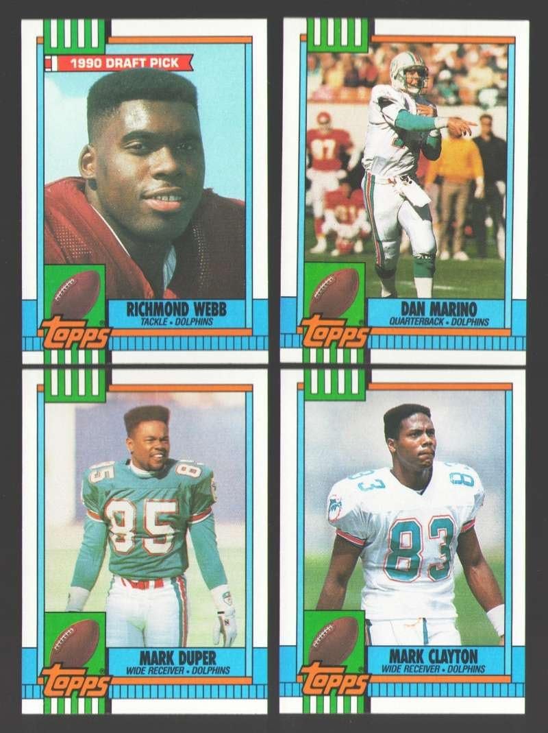 1990 Topps Football Team Set MIAMI DOLPHINS Collectibles & Fine Art