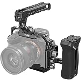 SmallRig HawkLock Quick Release Cage Kit for Sony Alpha 7R V/Alpha 7 IV/Alpha 7S III/Alpha 1 / Alpha 7R IV/Alpha 7 V, Full Cage with Top & Side Handle, Cable Clamp (Upgraded Version)