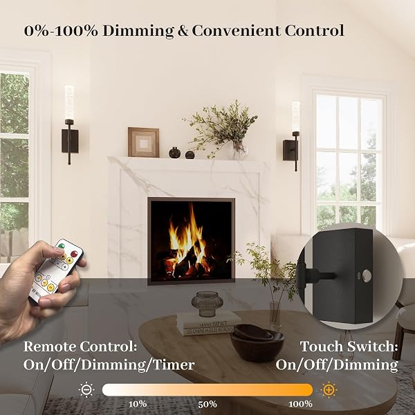 THYFENNO DIMMABLE GOLD BATTERY OPERATED WALL SCONCE, RECHARGEABLE BATHROOM WALL LIGHTS WIRELESS EASY INSTALL, BRASS MODEN WALL LAMP FOR LIVING ROOM HALLWAY OVER MIRROR INDOOR
