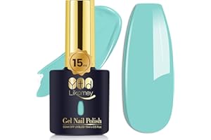 YTD Likomey Gel Nail Polish,1 Pcs 15ml Tiffany Blue Soak Off UV Nail Gel,Salon Home DIY Manicure High Pigment Gel Polish Varnish