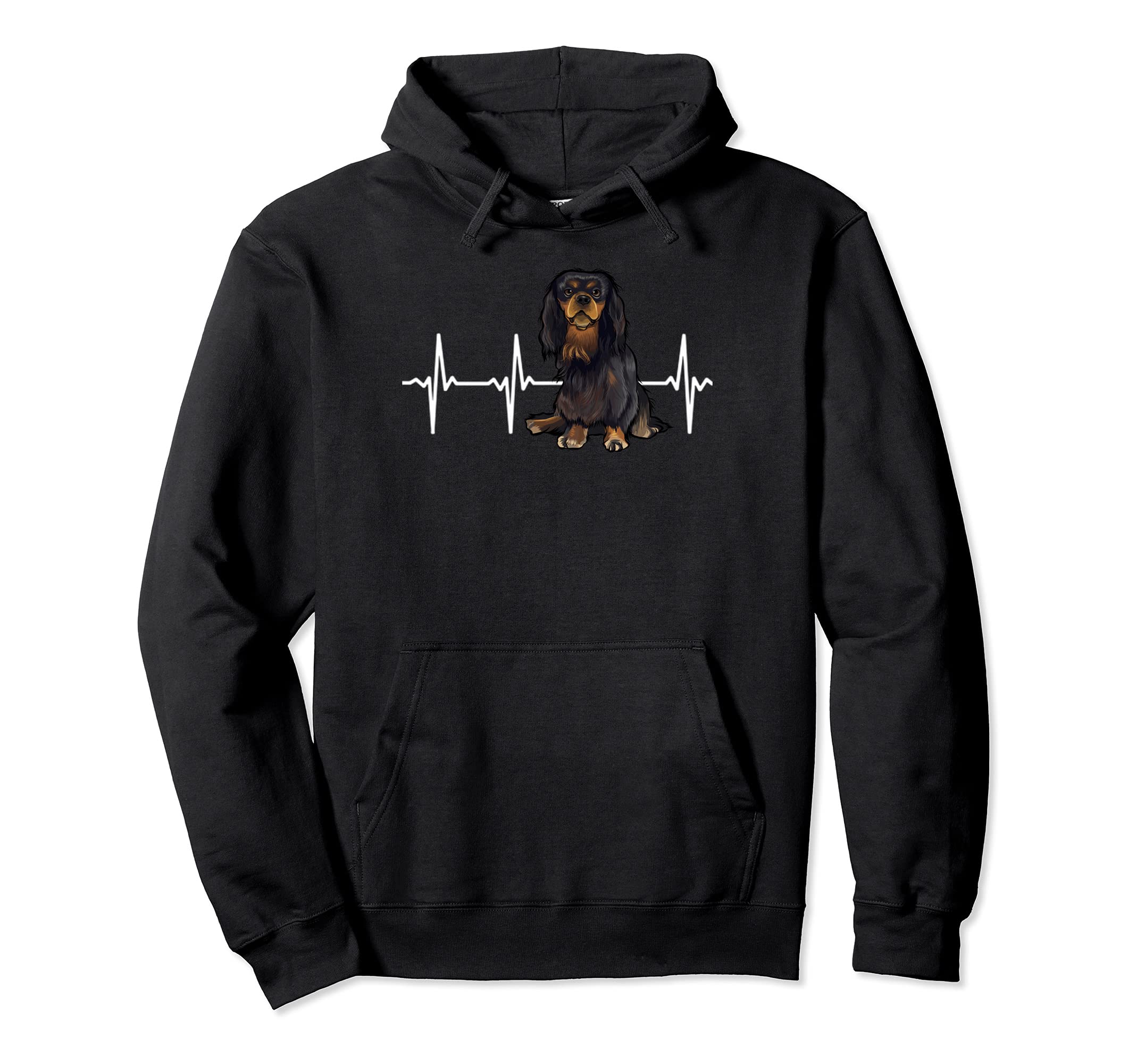 English Toy Spaniel Heartbeat Dog Lover Pullover Hoodie