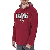 Zubaz Men's NFL Team Color, Primary Logo Hooded Hoodie with Viper Print Details