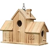 Outdoor Birdhouse, Outdoor 3-Hole Birdhouse, Room for 3 Birds, Bird Cardinal Garden Hanging Birdhouse Outdoor Birdhouse, Room