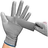 GOL-SIV Cut Resistant Work Gloves,Level 3 Cut Proof Glove With PU Coated,Safety Work Gloves For Metal Fabrication,Wood Working,Construction,Medium