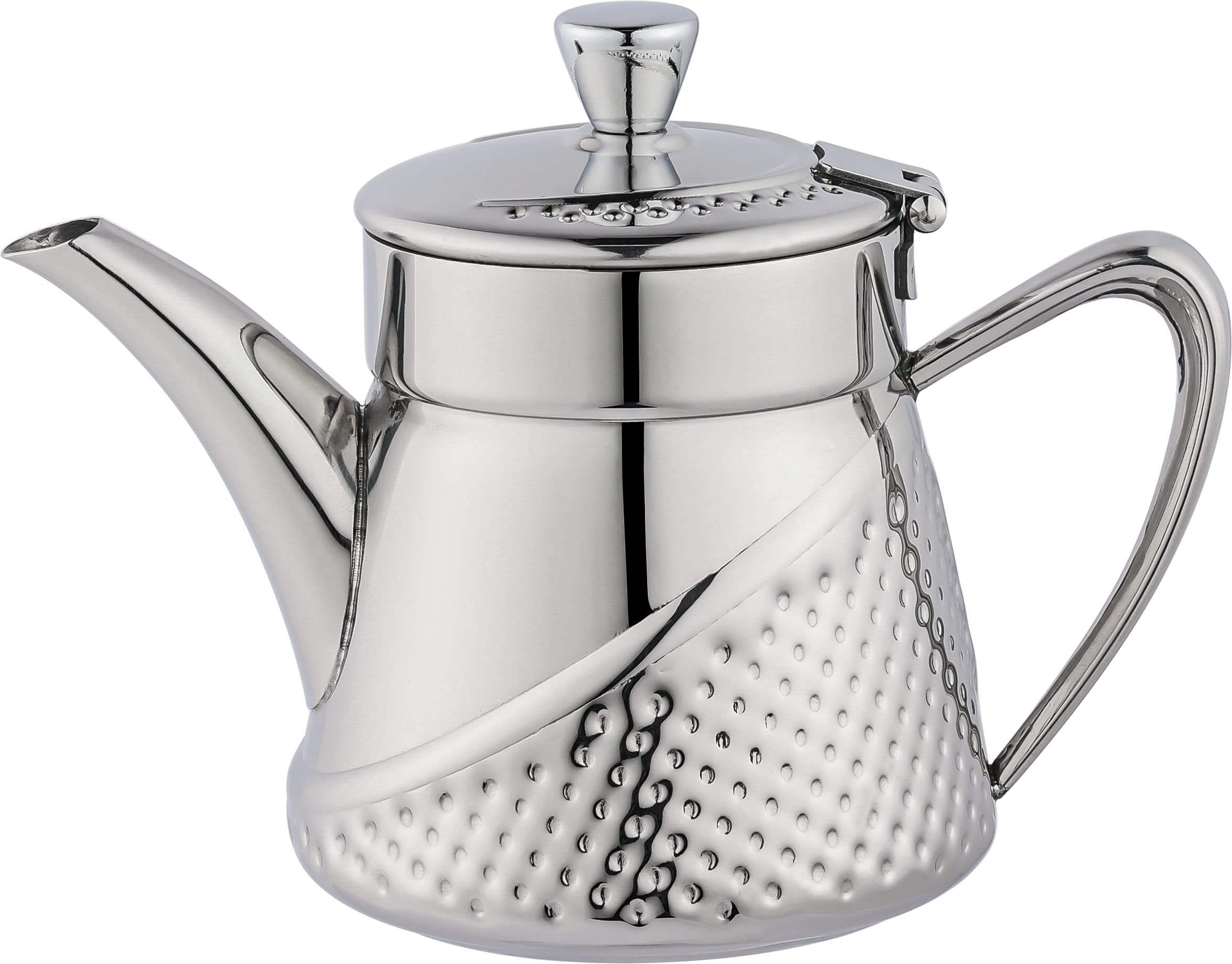 Cafe Olé AHT-048 Tea Pot, Stainless Steel, Silver
