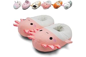 IceUnicorn Toddler Slippers Kids Cute Funny Animal House Shoes Girls Boys Christmas Fluffy Bedroom Indoor Slipper, Cat, Bunny, Unicorn, Axolotl, Fox