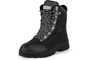 ZDSMZZLY Waterproof Snow Boots for Men - Men's Winter Boots, Warm Fur Lined Men's Snow Boots Slip Resistance Lightweight for Outdoor Hiking Work