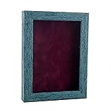 5x7 Inch Shadow Box Frame Blue Wood | with a