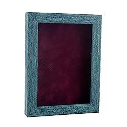 5x7 Inch Shadow Box Frame Blue Wood | with a
