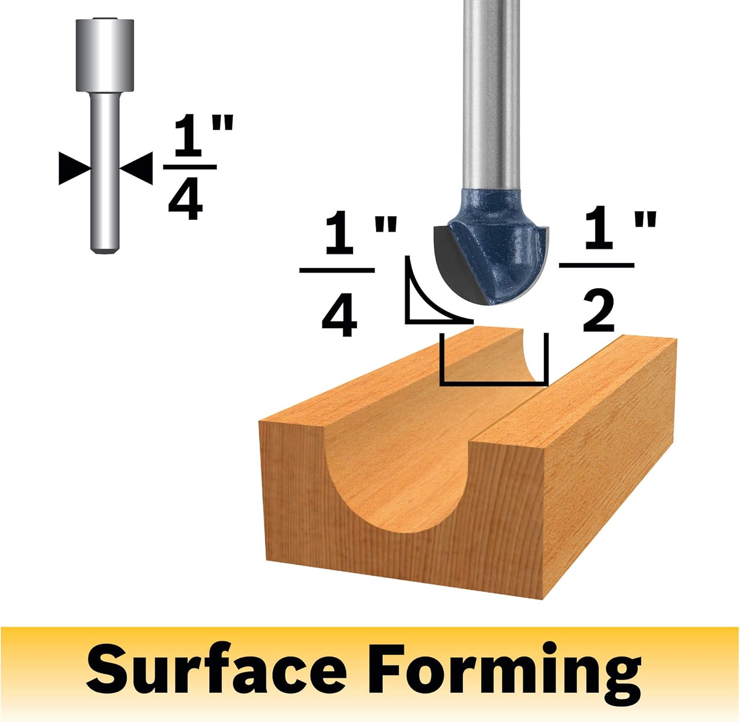 Bosch 85446mc 1 4 In X 1 2 In Carbide Tipped Core Box Router Bit