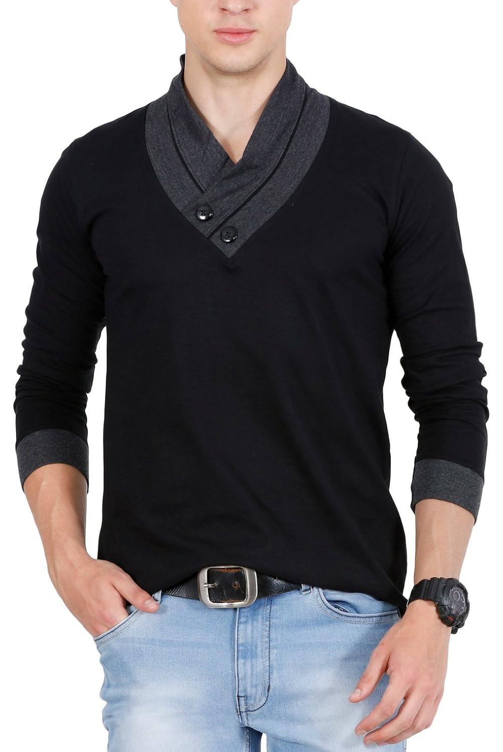 fashion freak men's cotton t-shirt (black)