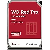 Western Digital 20TB WD Red Pro NAS Internal Hard Drive HDD - 7200 RPM, SATA 6 Gb/s, CMR, 512 MB Cache, 3.5" - WD201KFGX
