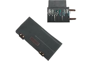 VOCOSTE Barber Scissors Bag Roll Up, Durable & Foldable Salons Tool Pouch with Multi-Pockets, Hair Scissor Shears Cases for Hair Stylists, Gray