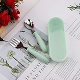 Vidillo Baby Fork and Spoon Set 3 Pack with Travel Case Toddler Tableware view 2