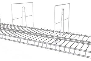 Hmdivor 8 Pack Wire Shelf Dividers Steel Closet Dividers and Separator for Organization, Shelves and Storage in Cabinet, Kitchen, Bedroom and Office