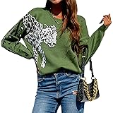leopard arm sweater