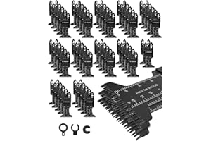 GORWARE Multitool Blades, 60PCS Japanese Tooth Blades for Wood Plastic, Universal Oscillating Tool Blades Fit Milwauke, Worx, Rockwell, Rigid