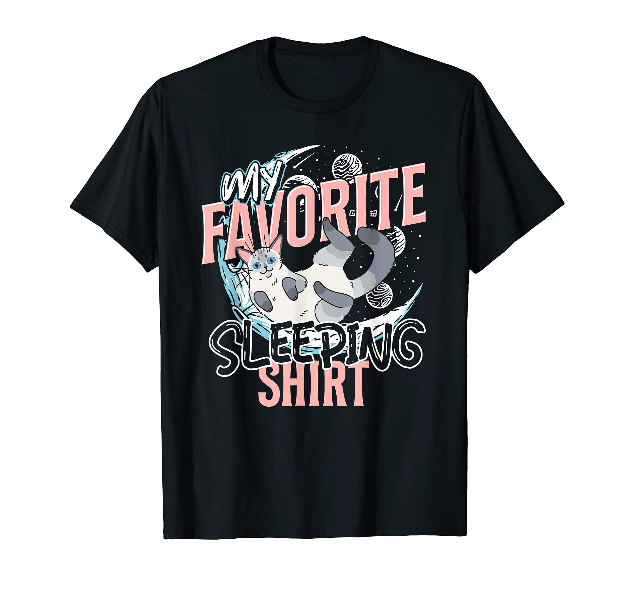 Late Sleeper Sleepy Napping Cute Animal Pet Sleeping Cat T-Shirt