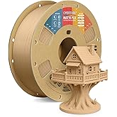OVERTURE Matte PLA Filament 1.75mm, 1kg Matte Light Brown | Low Warp &amp; Smooth Finish, 1kg (2.2lbs) Dimensional Accuracy +/- 0.02mm, Fit Most FDM Printer (Matte Light Brown)