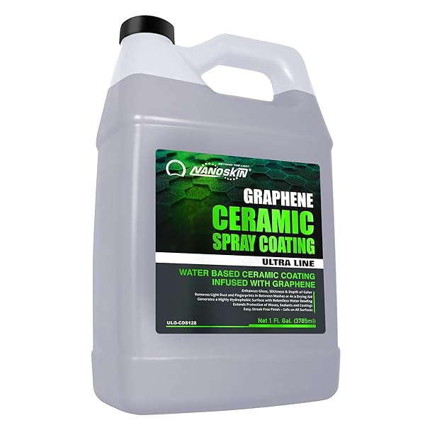 NANOSKIN GRAPHENE CERAMIC SPRAY COATING 16 OZ – WATER BASED SUPER HYDROPHOBIC SPRAY SUBSTITUTES CAR WAXES, PAINT SEALANT, TOP COAT POLYMER | APPLY AFTER CAR WASH, CLAY BAR, CAR POLISHER BUFFER