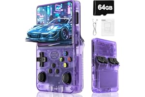 Blidinner R36S Retro Game Console - 3000mAh Rechargeable Battery,3.5 Inches HD Screen,64G TF Card,Open Source Linux System,20