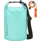 HEETA Waterproof Dry Bag for Women Men(Upgraded Version) 5L/10L/20L/30L/40L Roll Top Lightweight Dry Storage Bag Backpack with Emergency Whistle for Travel, Swimming, Boating, Kayaking, Camping, Beach