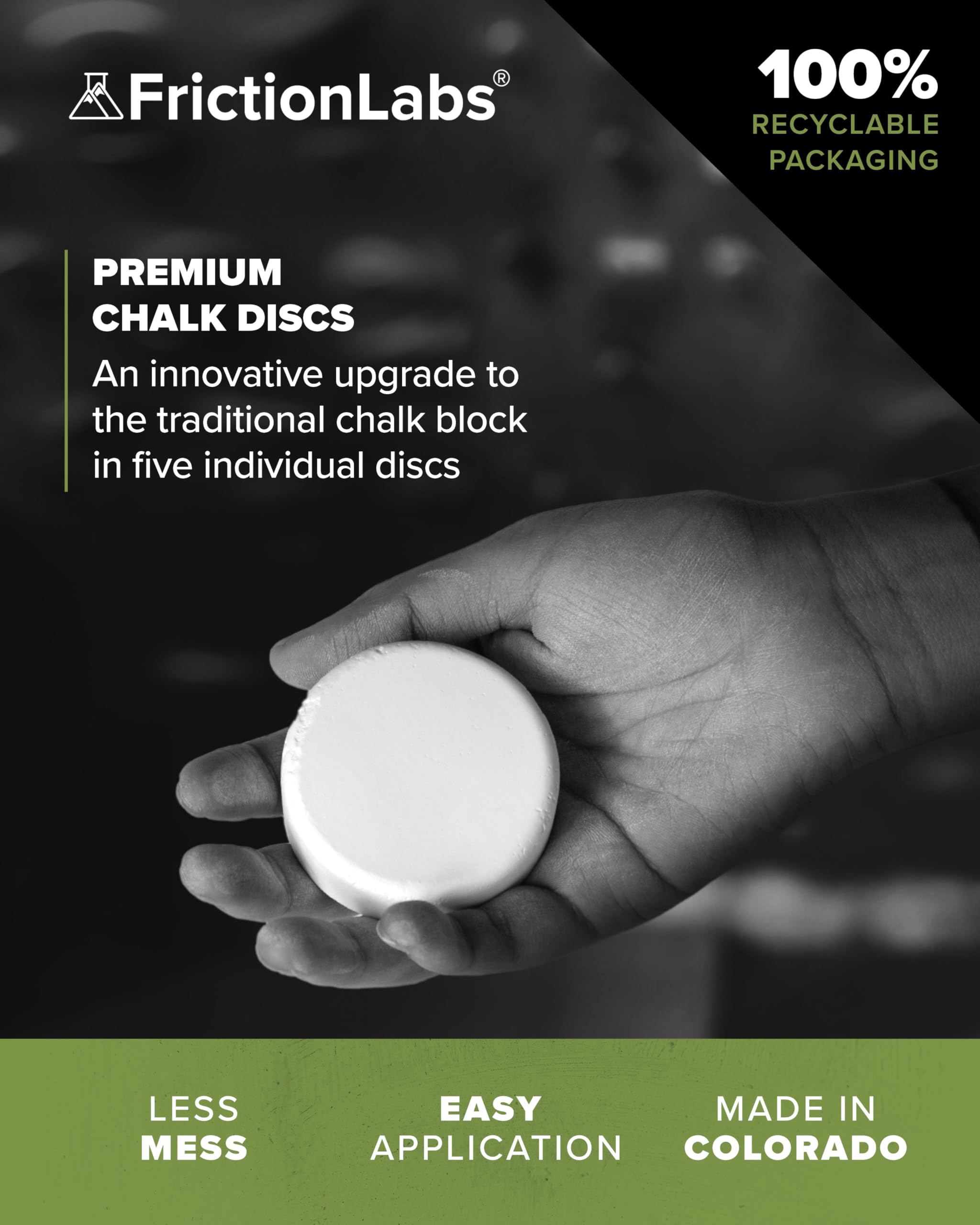 Friction Labs Gym Chalk – Magic Ball, PRO Ball (Chalk Bag Sock) or Discs | Non-Toxic Climbing Chalk for Bouldering, Gymnastics & More