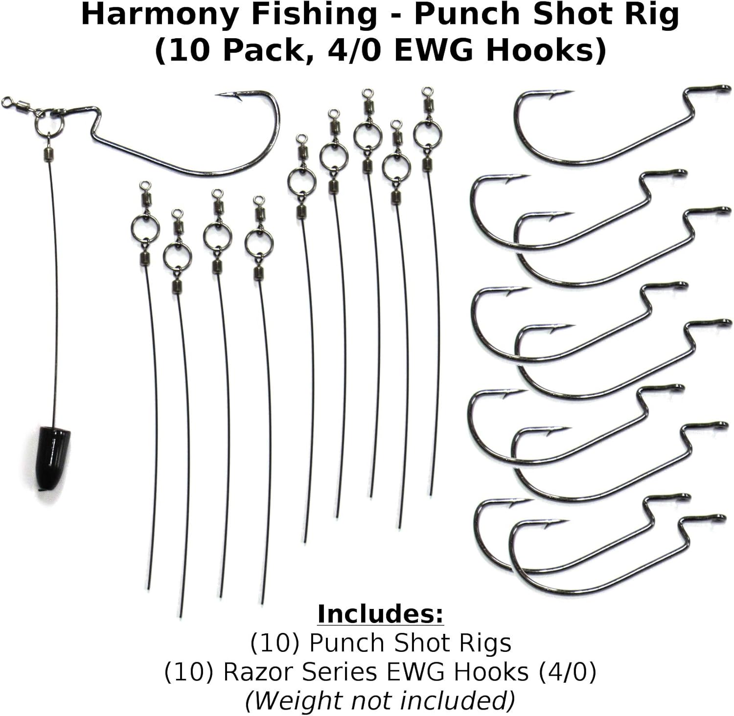Fishing Sinkers & Weights Sporting Goods 4 Pack, 4/0 EWG Hooks, Tokyo