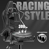 bigzzia Ergonomic Gaming Chair with Lumbar Cushion and Headrest Black view 6