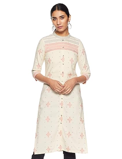 Woman Women's cotton straight Kurta 
