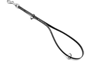 GROOMERSPRO Jelly Pet Grooming Loops 3/8'' x 18'' W/Ring (Black) | Made in The USA