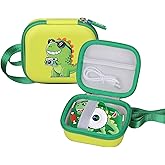 worfty Kids Camera Case Compatible with YEEHAO/Goopow/Hangrui/Masterbee/OUTUVAS/GKTZ Digital Video Camera Toys Camcorder Storage Holder Carrying - Green Dinosaur(Case Only) (Green dinosaur)