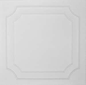 Lima Black Styrofoam Ceiling Tiles - Glue Up Decorative Tiles, 20 X 20 Inches