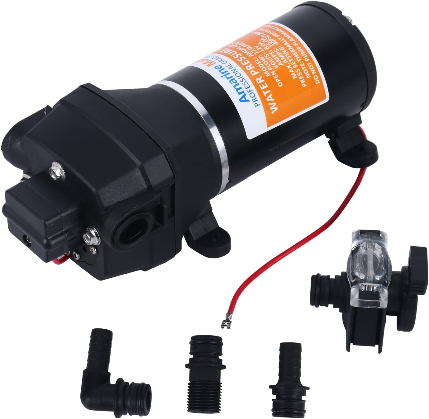 Amarine Made 12v Water Pressure Pump 17 L/m 4.5gpm 40psi