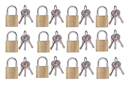 12 Vorhängeschlösser + 36 Schlüssel, Gleichschließend (25mm /30850)