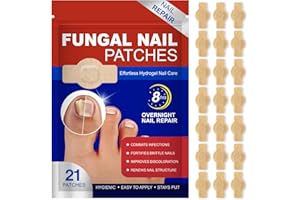 OCNISDNS Toenail Fungus Treatment Extra Strength, 21pcs Fungal Nail Patches, Nighttime Nail Repair for Damaged, Discolored Nails – 8-Hour Fungal Nail Treatment Patches, Safe for Sensitive Skin, Easy to Apply