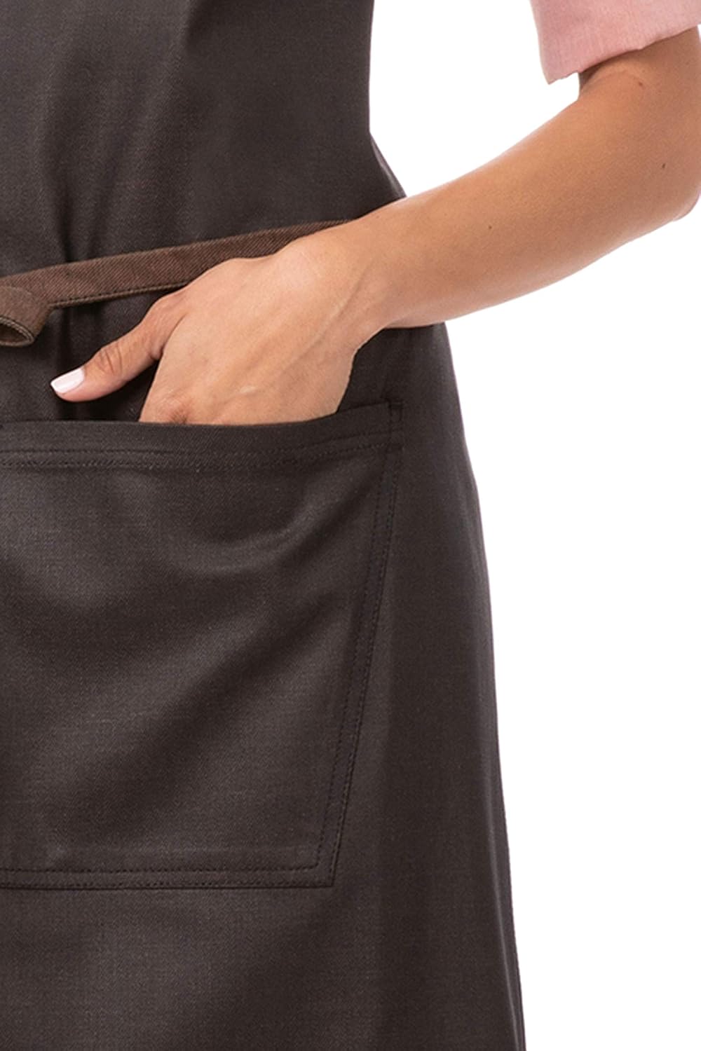 Chef Works Unisex Boulder Bib Apron, Brown/Black, One Size: Clothing