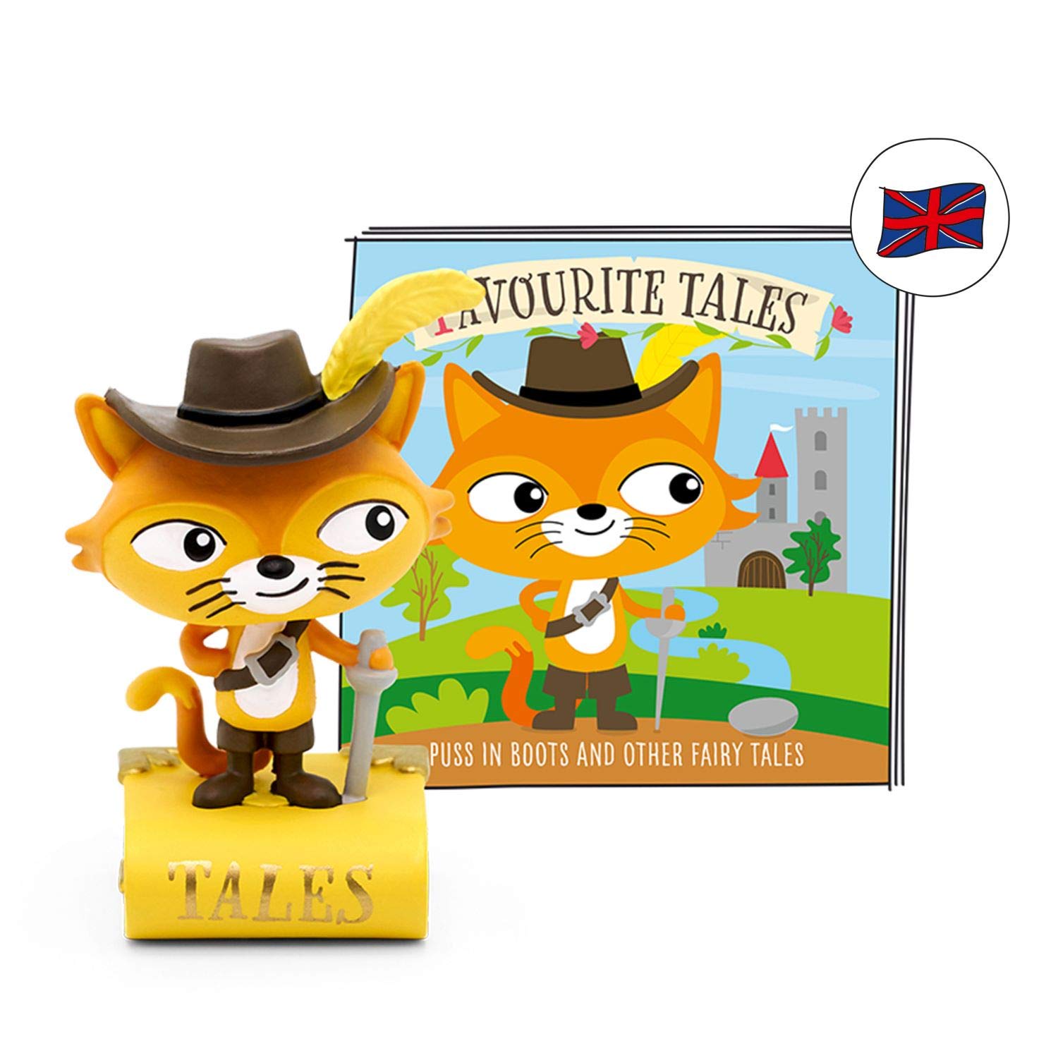 tonies Audio Character for Toniebox, Puss in Boots and Other Fairy Tales, 5 Magical Fairytale Stories for Use with Toniebox Music Player for Kids (Sold Separately)