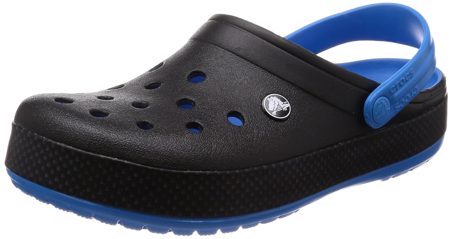 crocs unisex adult crocband carbon graphic clogss blue